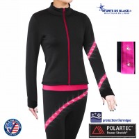 Aqua Spiral Fleece skating jacket