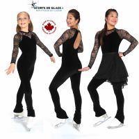 Académique manches longues dentelle pailletée