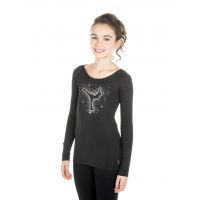 T shirt de patinage à strass Love